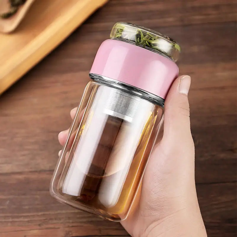 Portable Glass Tea Infuser Bottle