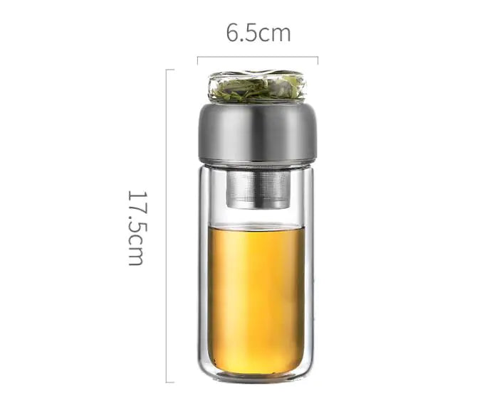 Portable Glass Tea Infuser Bottle