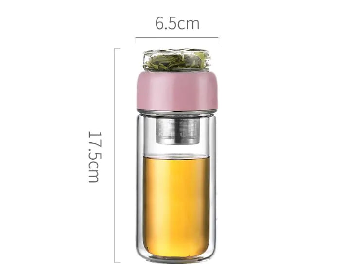 Portable Glass Tea Infuser Bottle