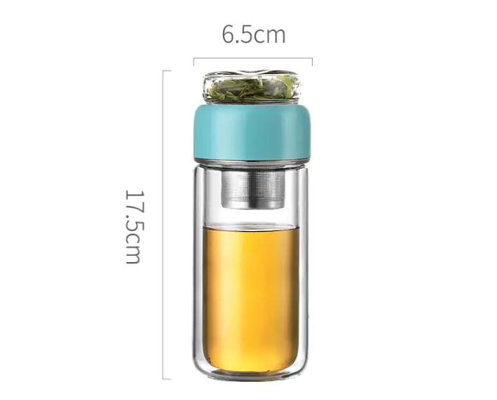 Portable Glass Tea Infuser Bottle