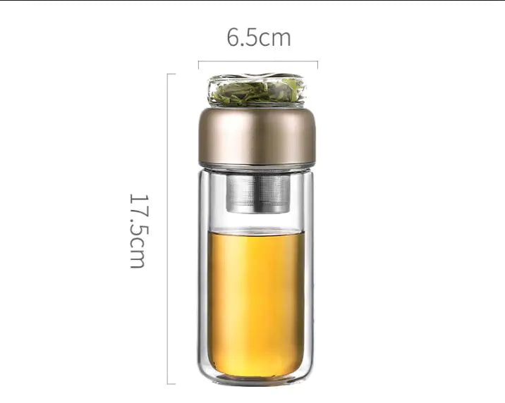 Portable Glass Tea Infuser Bottle